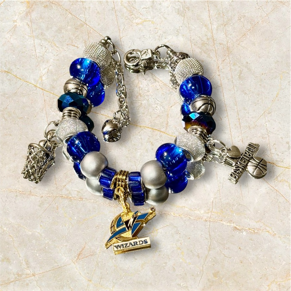 Washington Wizards Beaded Charm Bracelet NBA